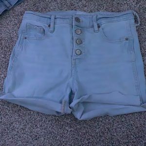 high rise jean shorts